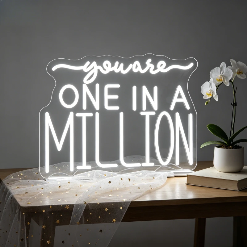 You Are One In A Million Neon Sign LED Night Light Aesthetic Wall Art USB Rechargeable Romantic Decor for Living Room Gift
You Are One In A Million Neon Sign LED Night Light Aesthetic Wall Art USB Rechargeable Romantic Decor for Living Room Gift
