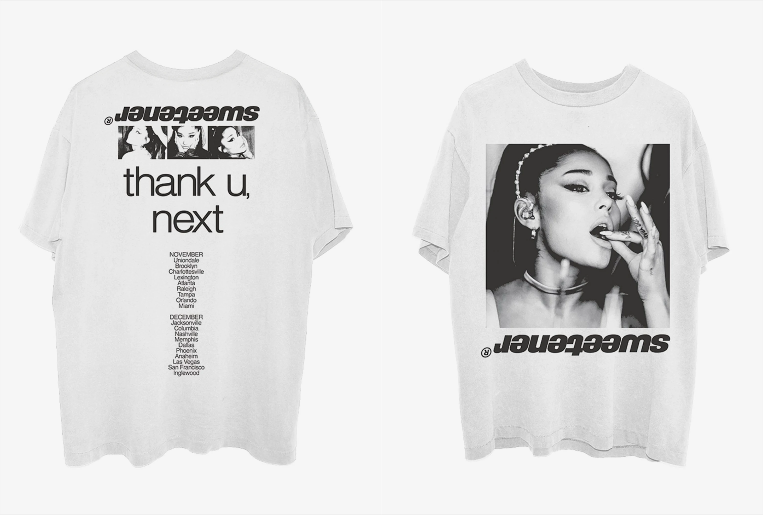Двусторонняя футболка Ariana Grande Sweetener World Tour _ Летняя хлопковая футболка люксового бренда с принтом для мужчин и женщин
Двусторонняя футболка Ariana Grande Sweetener World Tour _ Летняя хлопковая футболка люксового бренда с принтом для мужчин и женщин