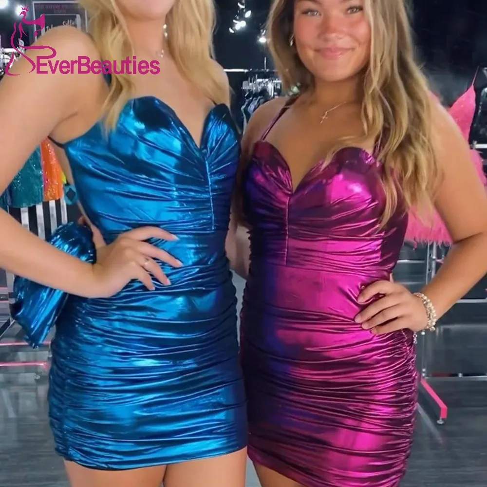 Vestidos De Gala Homecoming Dresses Metallic Satin Knee Length Evening Party Dress Short Sweetheart Cocktail Gowns for Women
Vestidos De Gala Homecoming Dresses Metallic Satin Knee Length Evening Party Dress Short Sweetheart Cocktail Gowns for Women