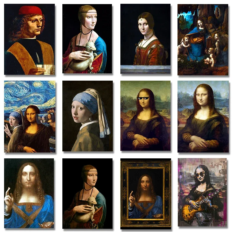 Famous Leonardo Da Vinci Artwork Salvator Mundi Mona Lisa Diamond Painting Poster Print Wall Art for Living Room Home Decor
Famous Leonardo Da Vinci Artwork Salvator Mundi Mona Lisa Diamond Painting Poster Print Wall Art for Living Room Home Decor