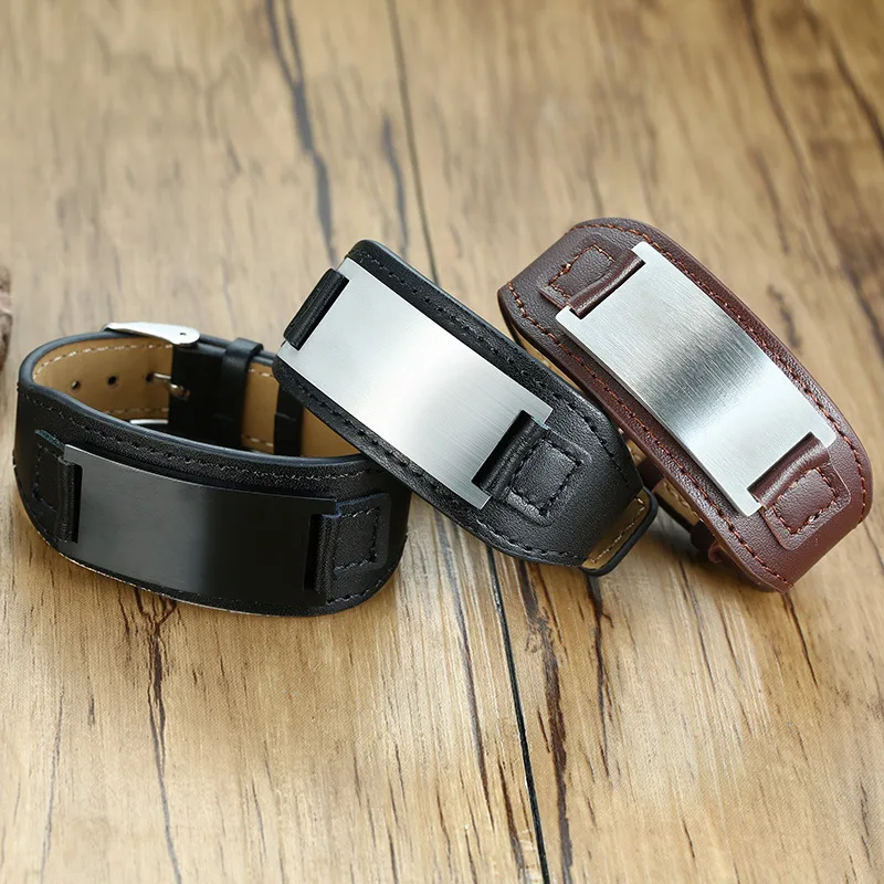Fashion Leather Bracelet for Men Bent Stainless Steel Adjustable 17cm-22cm Bracelet Jewelry
Fashion Leather Bracelet for Men Bent Stainless Steel Adjustable 17cm-22cm Bracelet Jewelry