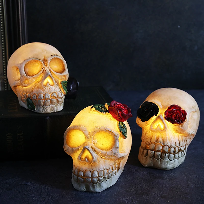 Halloween Skull Head Lamp Ghost Festival Resin Skull Head Decoration LED Electronic Candle Lamp Decoration Prop
Halloween Skull Head Lamp Ghost Festival Resin Skull Head Decoration LED Electronic Candle Lamp Decoration Prop