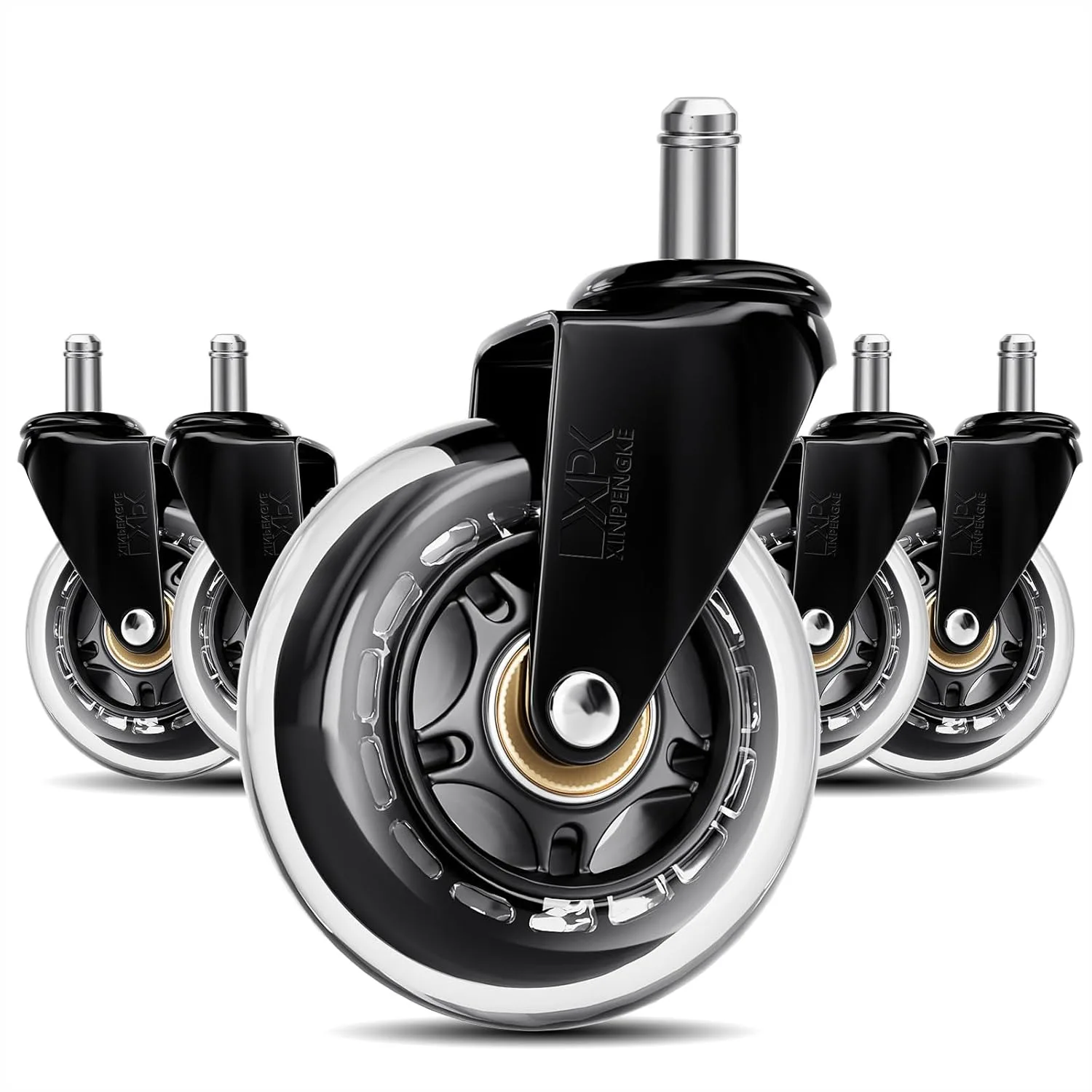 Office Chair Wheels Replacement - Smooth & Durable Rubber Universal Wheels for Hardwood Floor and Carpet - Heavy Duty 5-Piece
Office Chair Wheels Replacement - Smooth & Durable Rubber Universal Wheels for Hardwood Floor and Carpet - Heavy Duty 5-Piece