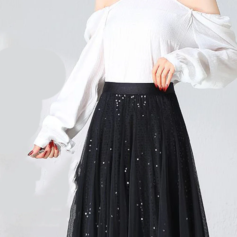 Vacation Holiday Skirt Black Elastic Waist Skirt Gray Big Swing Long Skirt Vacation Wear Applicable Female Gender
Vacation Holiday Skirt Black Elastic Waist Skirt Gray Big Swing Long Skirt Vacation Wear Applicable Female Gender
