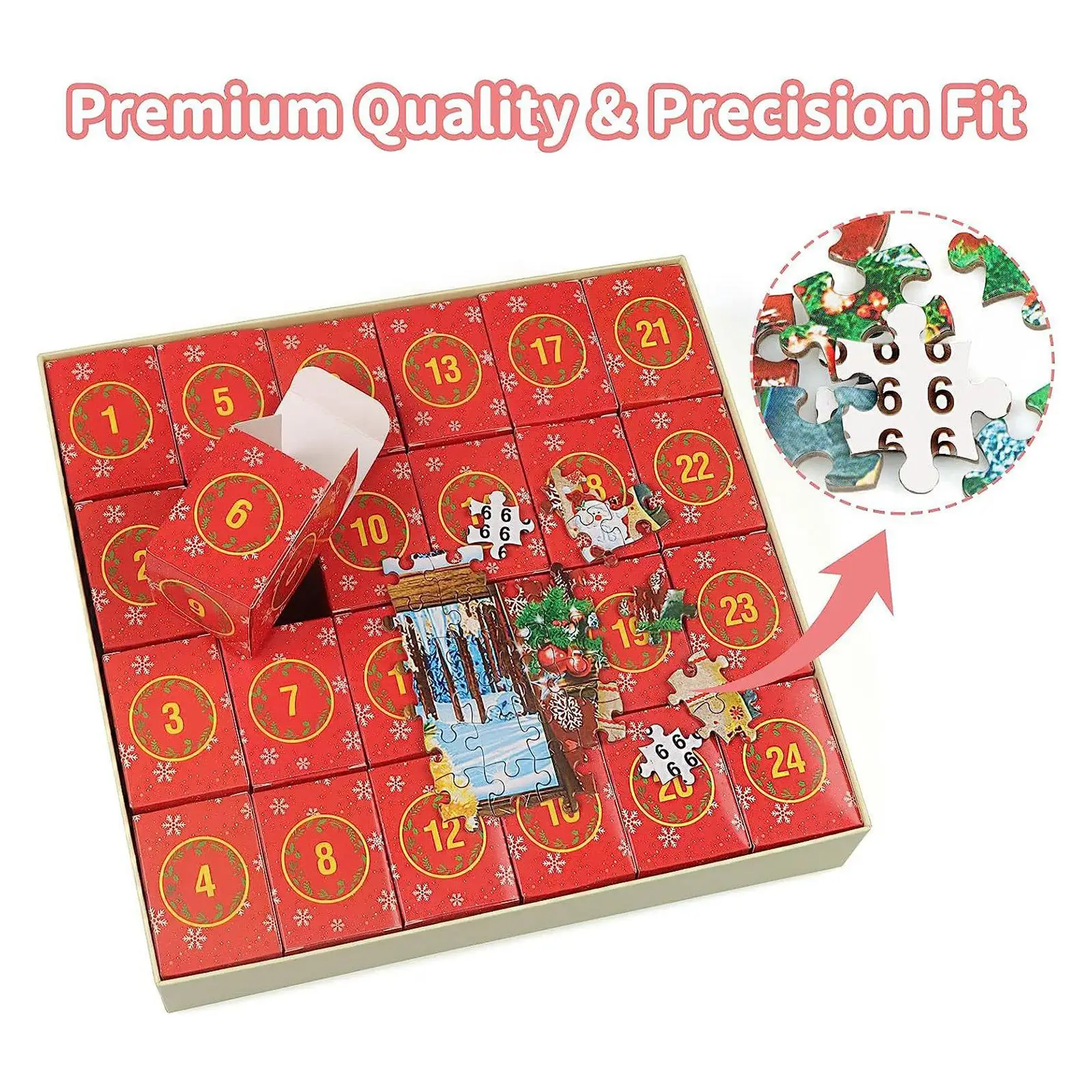 Christmas Puzzle Advent Calendar Funny 27.5inchx19.7inch (1008 Pieces) Kids Gifts for House Table for Boy And Girl Adult
Christmas Puzzle Advent Calendar Funny 27.5inchx19.7inch (1008 Pieces) Kids Gifts for House Table for Boy And Girl Adult