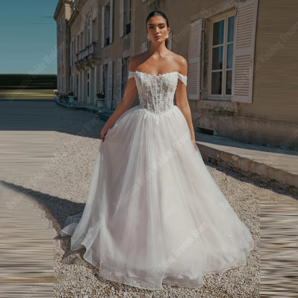 Off The Shoulder A-Line Women Wedding Dresses Elegant Sleeveless Flower Print Bridal Gowns Party Vestidos De Novias Customized
Off The Shoulder A-Line Women Wedding Dresses Elegant Sleeveless Flower Print Bridal Gowns Party Vestidos De Novias Customized