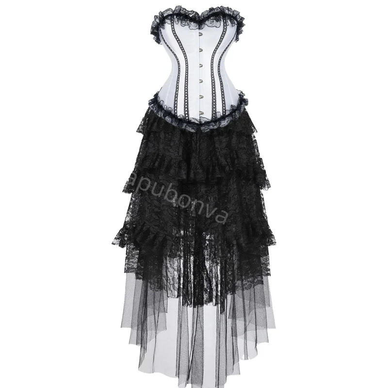 Corset Dress Sexy Bustiers Skirt Long Set Women's Lace Burlesque Vintage Plus Size Gothic Victorian Costume Burlesque Blue Red
Corset Dress Sexy Bustiers Skirt Long Set Women's Lace Burlesque Vintage Plus Size Gothic Victorian Costume Burlesque Blue Red