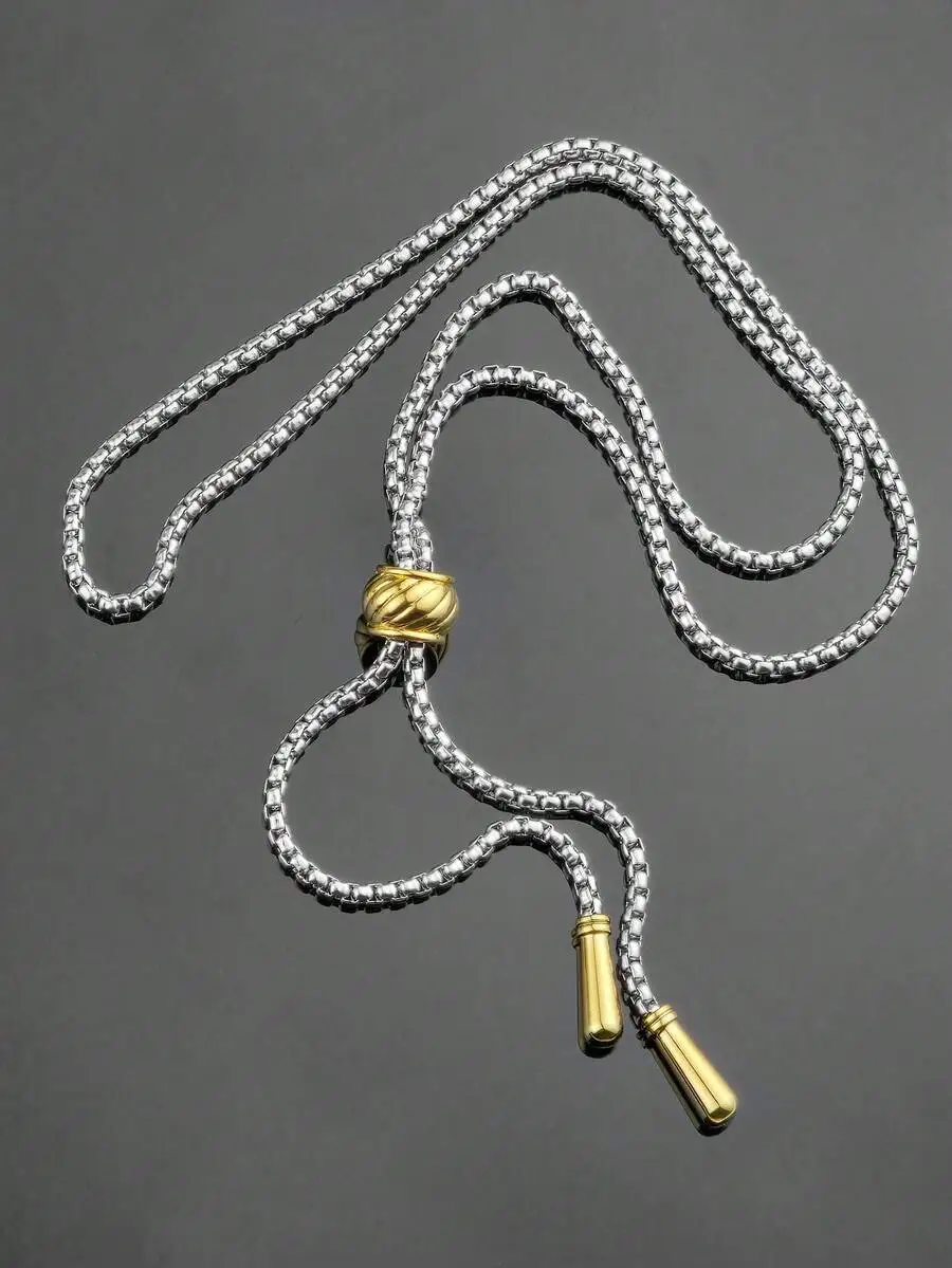 Fashion Minimalist Stainless Steel Y-Shaped Adjustable Pull Tassel Necklace For Women
Fashion Minimalist Stainless Steel Y-Shaped Adjustable Pull Tassel Necklace For Women