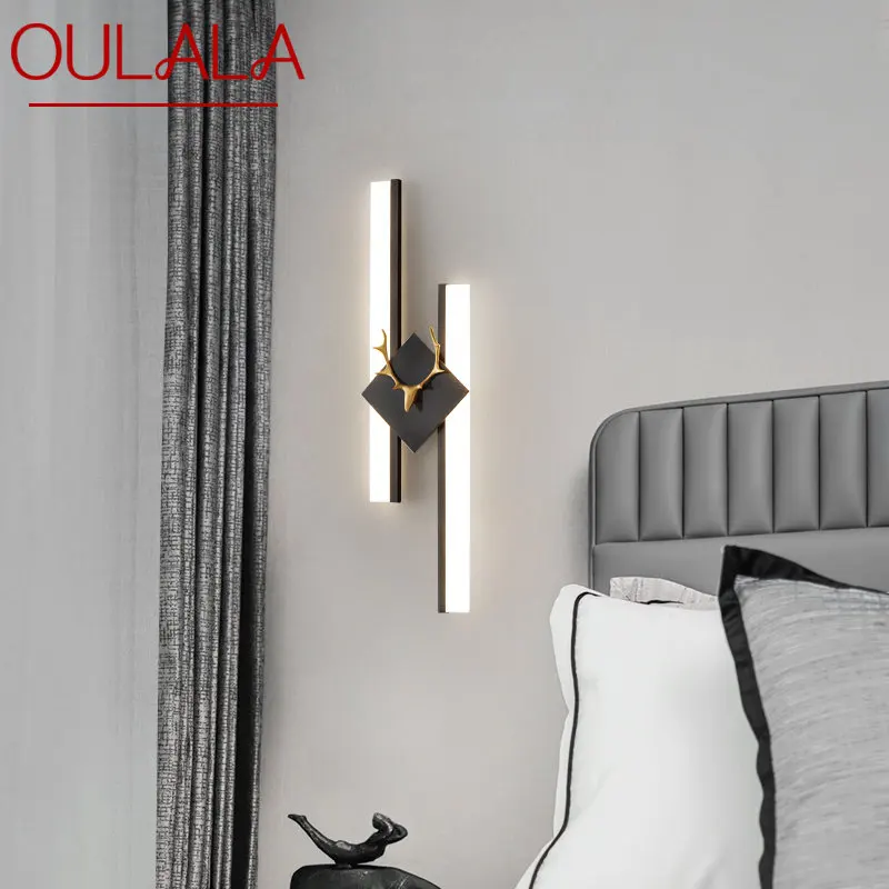 OULALA Nordic Brass Wall Lamp Creative Black Antlers Sconce Light Modern LED 3 Colors for Home Living Room Bedroom Decor
OULALA Nordic Brass Wall Lamp Creative Black Antlers Sconce Light Modern LED 3 Colors for Home Living Room Bedroom Decor