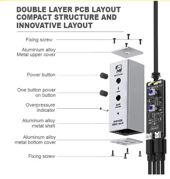 Power Boot Mechanic Power Pro Max One Button Repair Tool Line for IP 6, 6P, 7, 8, 8P, X, XS Max, 11 ProMax, 12 ProMax, 13 ProMax
Power Boot Mechanic Power Pro Max One Button Repair Tool Line for IP 6, 6P, 7, 8, 8P, X, XS Max, 11 ProMax, 12 ProMax, 13 ProMax