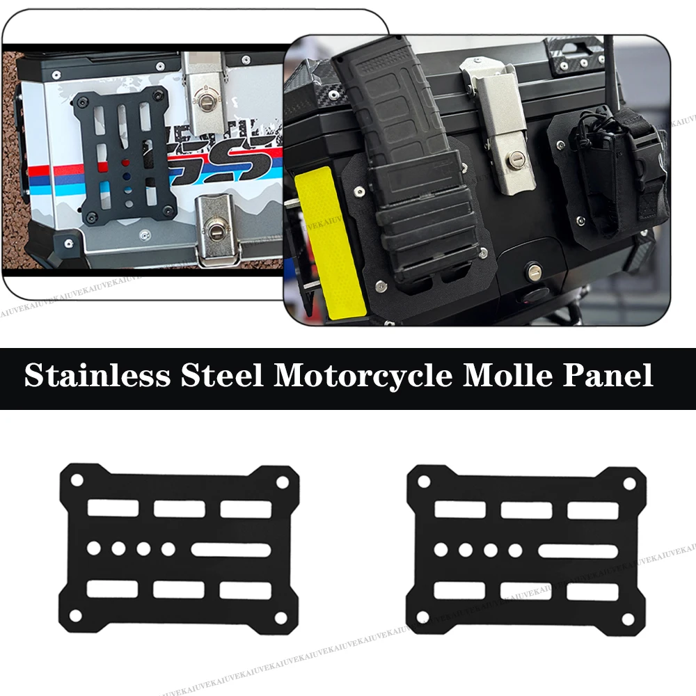 Motorcycle Molle Panel For Trunk Storage Stainless Steel Waterproof Tactical Universal Side Box Organizer Modular Storage
Motorcycle Molle Panel For Trunk Storage Stainless Steel Waterproof Tactical Universal Side Box Organizer Modular Storage