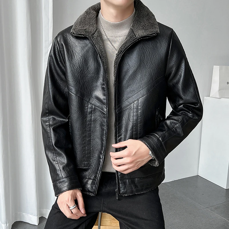 Winter MotorBike PU Leather Coats Men Thick Fleece Motorcycle Jacket Windbreaker Leather Jacket Mens Thicken Jacket Men Clothing
Winter MotorBike PU Leather Coats Men Thick Fleece Motorcycle Jacket Windbreaker Leather Jacket Mens Thicken Jacket Men Clothing