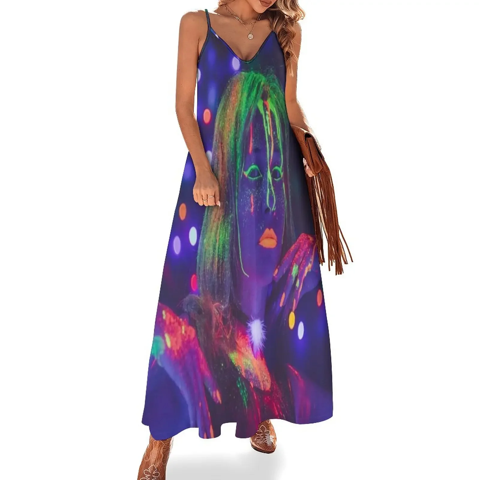 Unique Multiple GLOW in the DARK Colors on a Woman Sleeveless Dress birthday dress for women party dresses woman
Unique Multiple GLOW in the DARK Colors on a Woman Sleeveless Dress birthday dress for women party dresses woman