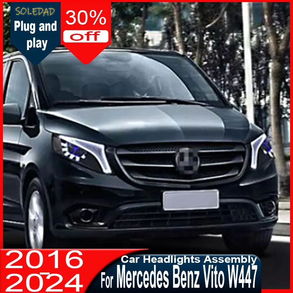 Car LED Headlights for Benz Vito W447 LED Headlight 2016 2017-2024 Headlights DRL Turn Signal High Beam Angel Eye Projector Lens
Car LED Headlights for Benz Vito W447 LED Headlight 2016 2017-2024 Headlights DRL Turn Signal High Beam Angel Eye Projector Lens