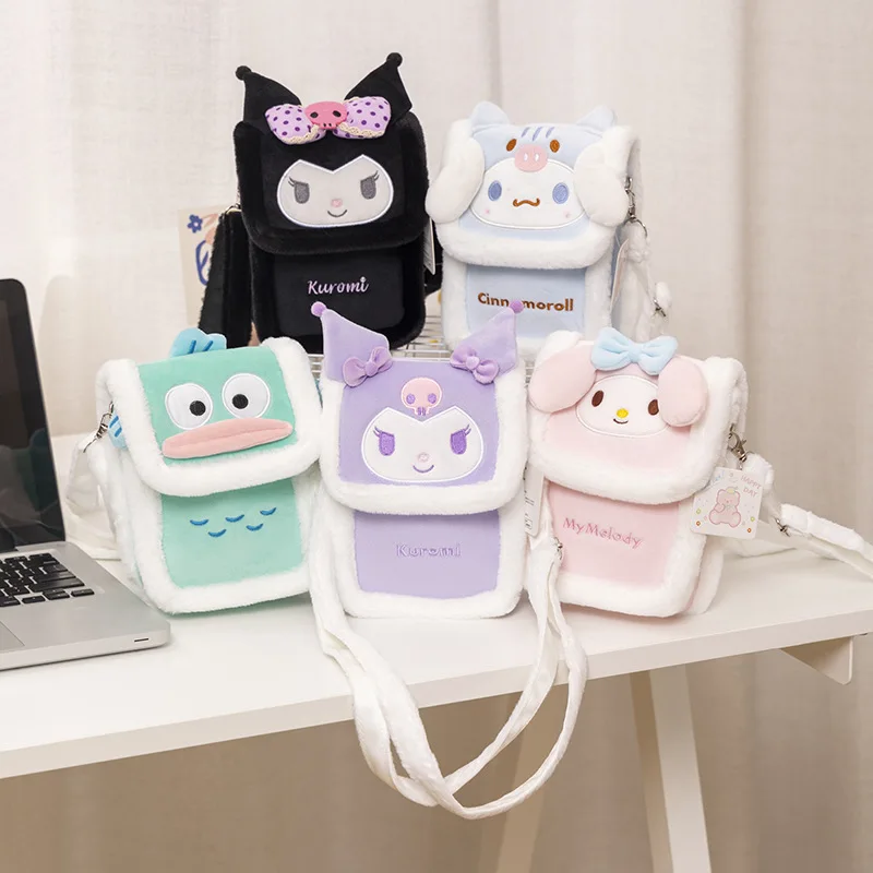 Kawaii Cinnamoroll My Melody Kuromi мультяшная плюшевая сумка через плечо для мобильного телефона аниме Sanrio Girly Heart милая сумка для хранения на плечо
Kawaii Cinnamoroll My Melody Kuromi мультяшная плюшевая сумка через плечо для мобильного телефона аниме Sanrio Girly Heart милая сумка для хранения на плечо