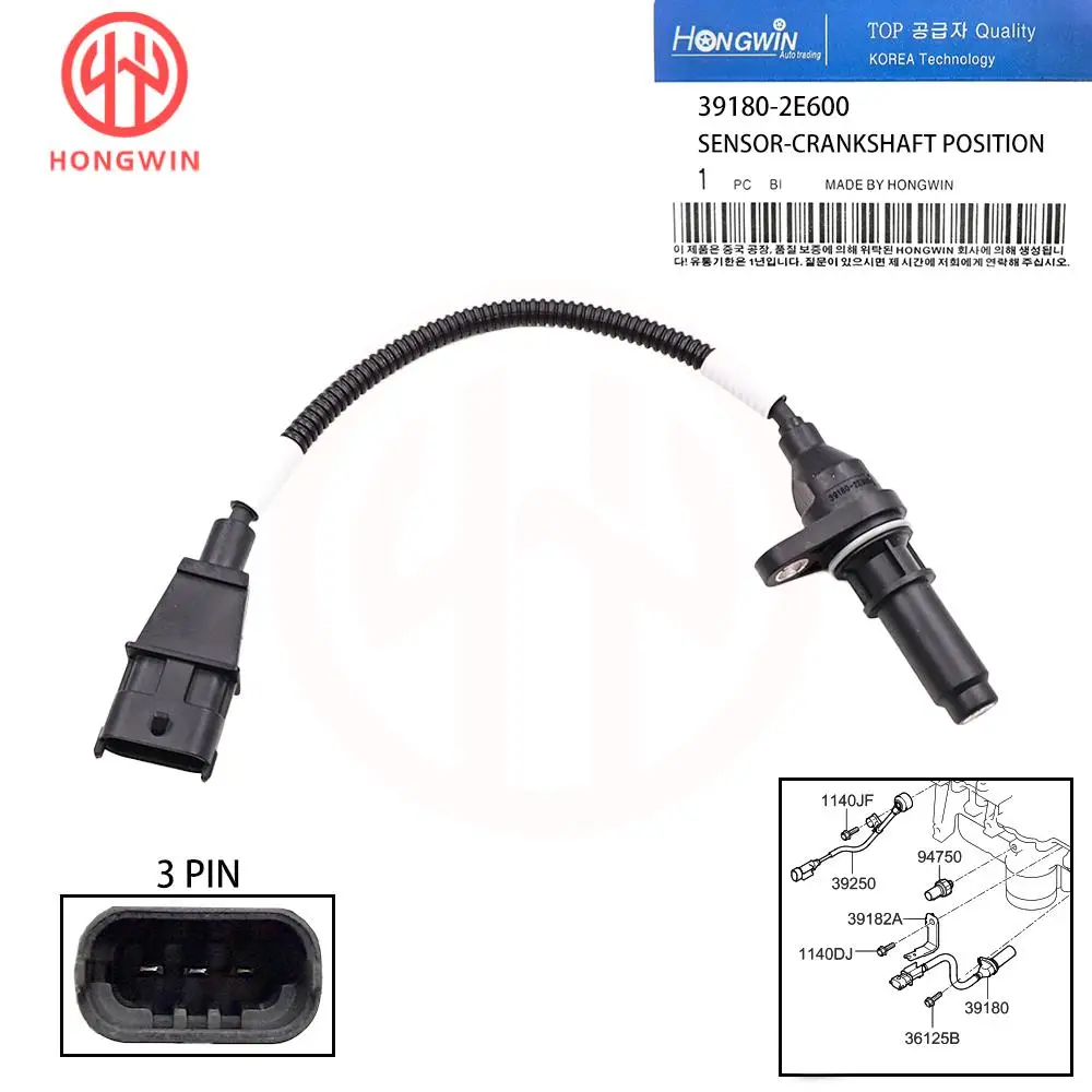 Genuine NO: 39180-2E600 Crankshaft Position Sensor Fits For Hyundai Sonata Hybrid DOHC 2016-2018 Kia Optima Hybrid 2.0L
Genuine NO: 39180-2E600 Crankshaft Position Sensor Fits For Hyundai Sonata Hybrid DOHC 2016-2018 Kia Optima Hybrid 2.0L