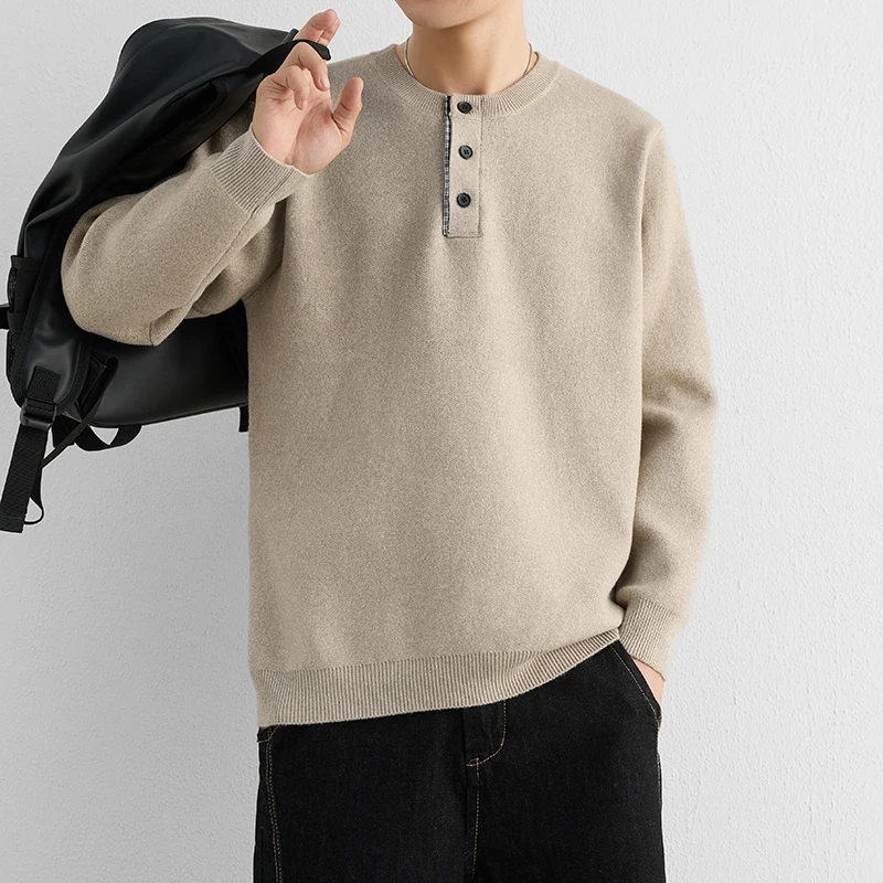 Мужская трикотажная базовая футболка на осень-зиму с воротником хенли, повседневная, комфортная, из мягкого полиэстера, с длинным рукавом, модная
Мужская трикотажная базовая футболка на осень-зиму с воротником хенли, повседневная, комфортная, из мягкого полиэстера, с длинным рукавом, модная