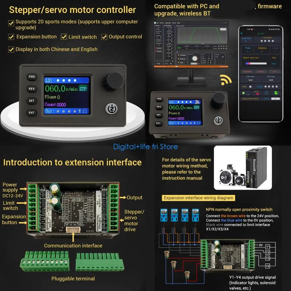 E06D Color Display Electronic Motor Control Module 4 Channel Output 500mA Drive Plastic Housing For Industrial Applications
E06D Color Display Electronic Motor Control Module 4 Channel Output 500mA Drive Plastic Housing For Industrial Applications