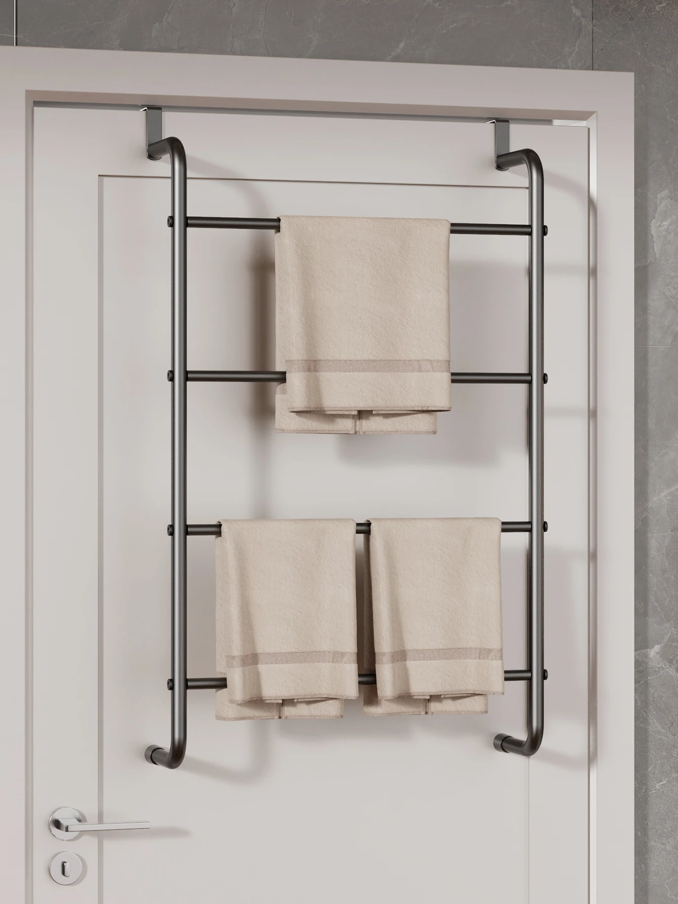 Over The Door Bathroom Widen Towel Rack No Punching Metal Behind Door Hanger Space-Saving Organizer for Bathroom Bedroom
Over The Door Bathroom Widen Towel Rack No Punching Metal Behind Door Hanger Space-Saving Organizer for Bathroom Bedroom