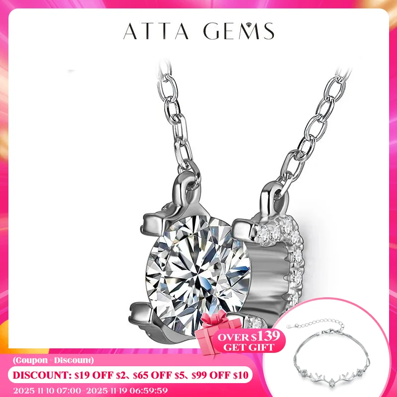 ATTAGEMS Moissanite Diamond Necklace 925 Sterling Silver Jewellery Women Round Shape Jewelry Pendant Moissanite Diamond Necklace
ATTAGEMS Moissanite Diamond Necklace 925 Sterling Silver Jewellery Women Round Shape Jewelry Pendant Moissanite Diamond Necklace
