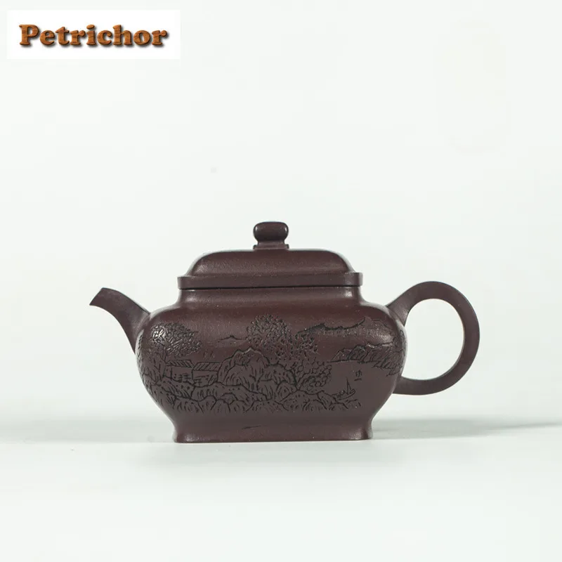 270ml Boutique Yixing Purple Clay Teapots Handmade Square Pot Raw Ore Purple Mud Kettle With Strainer Chinese Zisha Teaset Cafes
270ml Boutique Yixing Purple Clay Teapots Handmade Square Pot Raw Ore Purple Mud Kettle With Strainer Chinese Zisha Teaset Cafes