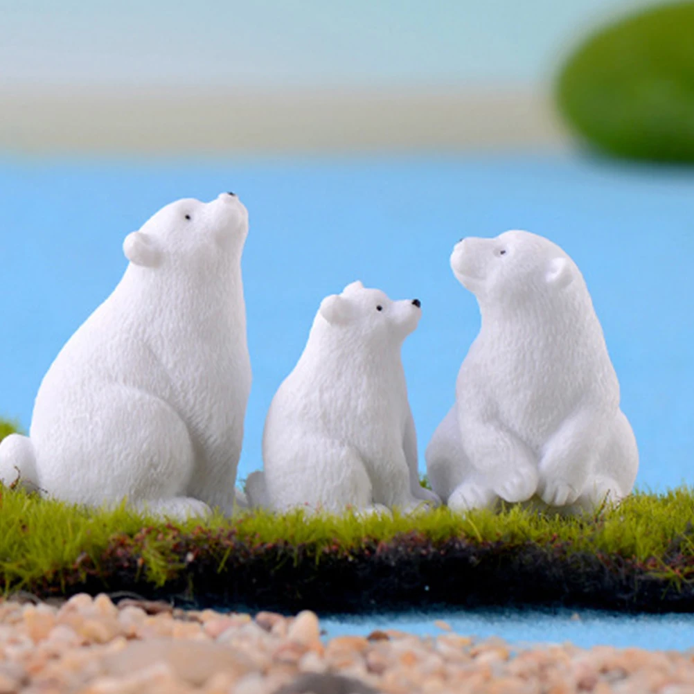 10 pcs Miniature Polar Bear Resin Ornaments Compact Size Gardening Decoration DIY Model Scene Outdoor Christmas Handmade
10 pcs Miniature Polar Bear Resin Ornaments Compact Size Gardening Decoration DIY Model Scene Outdoor Christmas Handmade