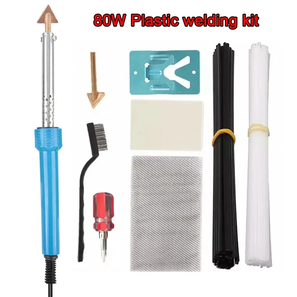 Portable 80W Car Plastic Welding Hot Iron Stand and Wire Brush Repair Kit Auto Bumper Dashboard Kayak Canoe Repairs
Portable 80W Car Plastic Welding Hot Iron Stand and Wire Brush Repair Kit Auto Bumper Dashboard Kayak Canoe Repairs