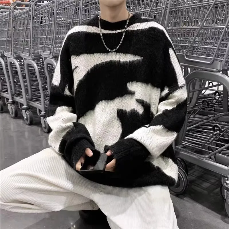 Retro Oversized Men's Knitwear round Ne Casual Loose Sle Color Blo Sweater Hong Kong Sle Chic Winter Faion Knitted ...
Retro Oversized Men's Knitwear round Ne Casual Loose Sle Color Blo Sweater Hong Kong Sle Chic Winter Faion Knitted ...