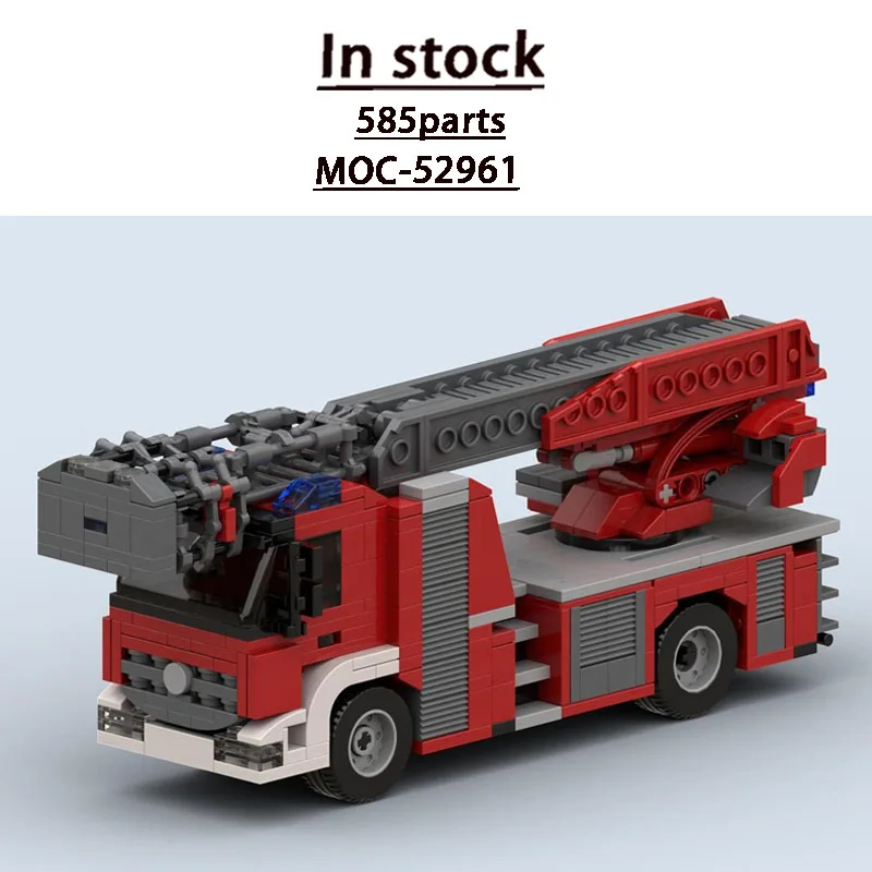 MOC-52961 Urban Road Fire Rescue Aerial Ladder Truck Building Block Model 585 Parts Boys Children's Birthday Christmas Toy Gift
MOC-52961 Urban Road Fire Rescue Aerial Ladder Truck Building Block Model 585 Parts Boys Children's Birthday Christmas Toy Gift