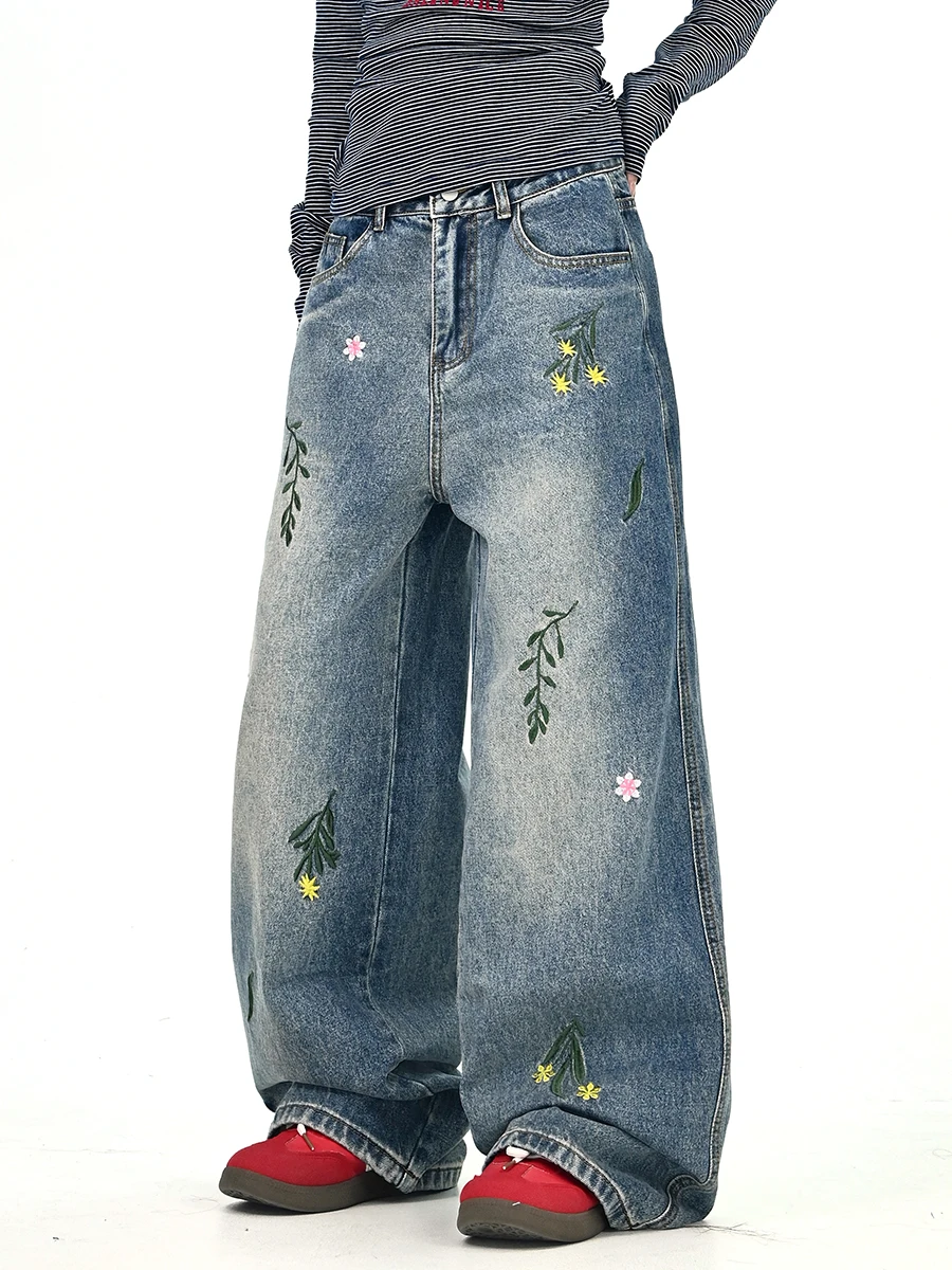 Blue Embroidered Loose Women's Jeans Floor-Length Draped Pants Bf Sle Korean Streetwear Spring New Arrival Comfortable Fit
Blue Embroidered Loose Women's Jeans Floor-Length Draped Pants Bf Sle Korean Streetwear Spring New Arrival Comfortable Fit