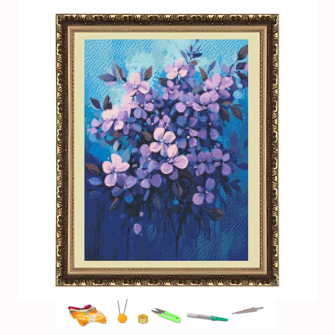 Cross Stitch Embroidery Kit small purple flower Thread Drawing DIY Needlework Kit Decorate Printed on Canvas11CT
Cross Stitch Embroidery Kit small purple flower Thread Drawing DIY Needlework Kit Decorate Printed on Canvas11CT