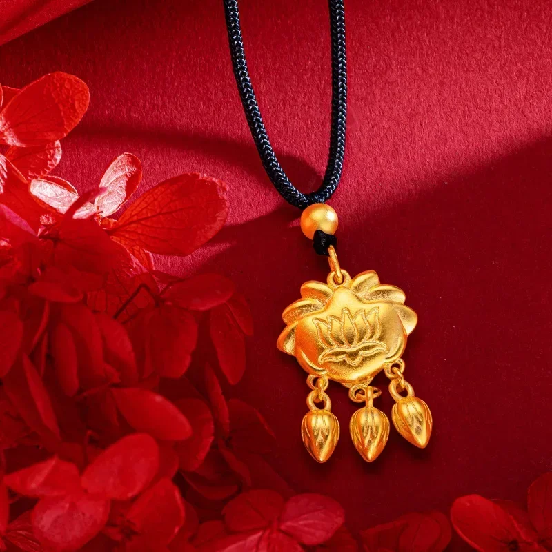 9999 Real Gold 24K Golden Lotus Pendant New Chinese Temperament Money Lotus Pendant Necklace Pendant New Sweater Chain
9999 Real Gold 24K Golden Lotus Pendant New Chinese Temperament Money Lotus Pendant Necklace Pendant New Sweater Chain