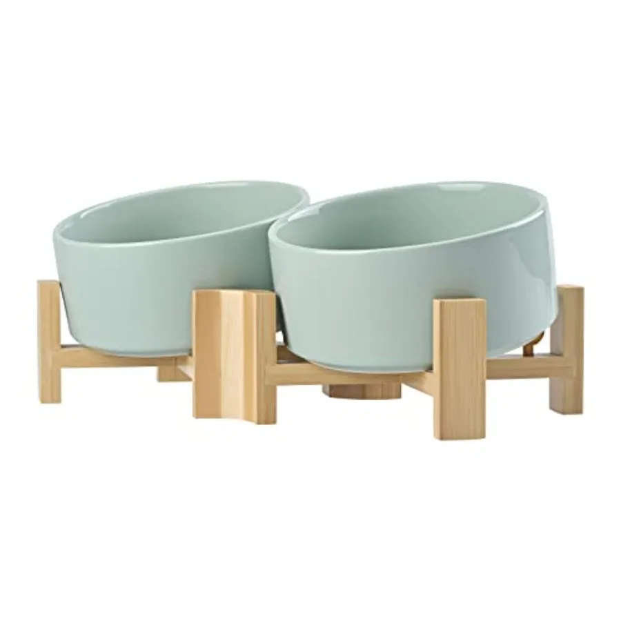 15° Slanted Ceramic Dog and Cat Bowl with Wooden Stand, Tilted Bulldog Food and Water Bowl No Slip Non-Spill for Cats Medium Do
15° Slanted Ceramic Dog and Cat Bowl with Wooden Stand, Tilted Bulldog Food and Water Bowl No Slip Non-Spill for Cats Medium Do