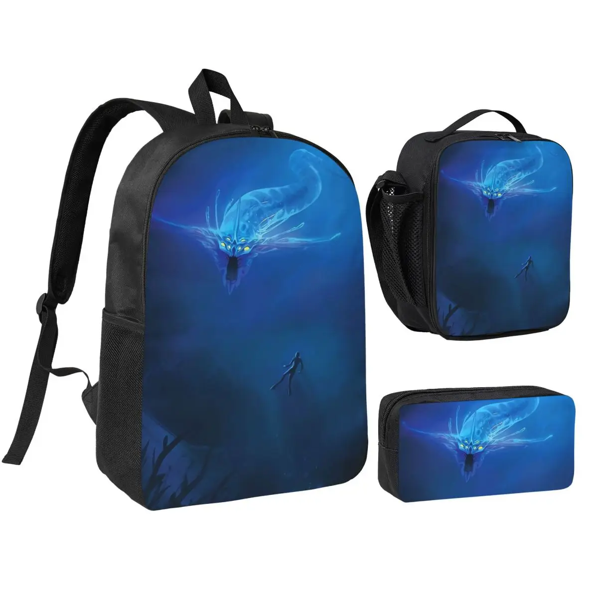 Subnautica - Ghost Leviathan Backpack Boys Girls BookBag School Bag Computer Shoulder Bags 3ps Insulated Lunch Bag Pencil Case
Subnautica - Ghost Leviathan Backpack Boys Girls BookBag School Bag Computer Shoulder Bags 3ps Insulated Lunch Bag Pencil Case
