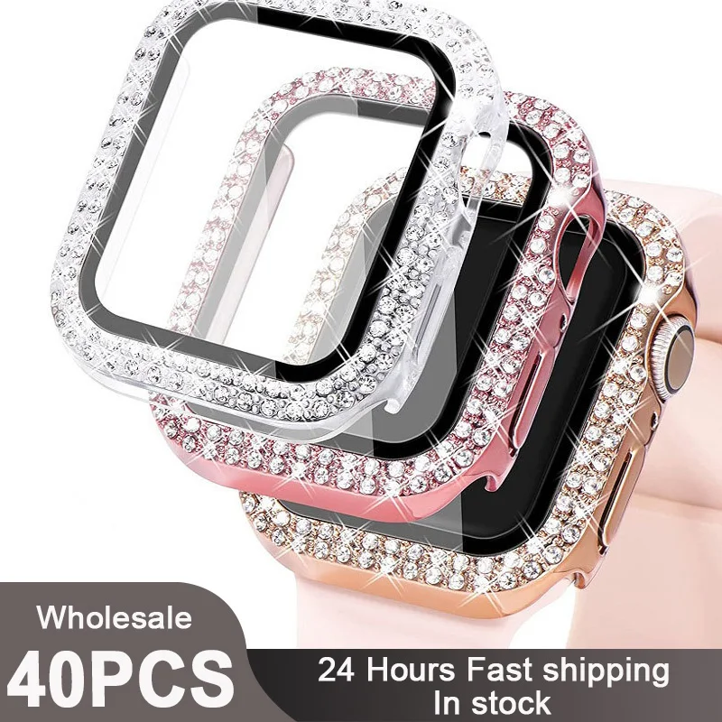 Transparent Hollow Bling Diamond PC Case for Apple Watch 41 45mm Protective Cover for iWatch Series 7 8 9 40Pieces
Transparent Hollow Bling Diamond PC Case for Apple Watch 41 45mm Protective Cover for iWatch Series 7 8 9 40Pieces