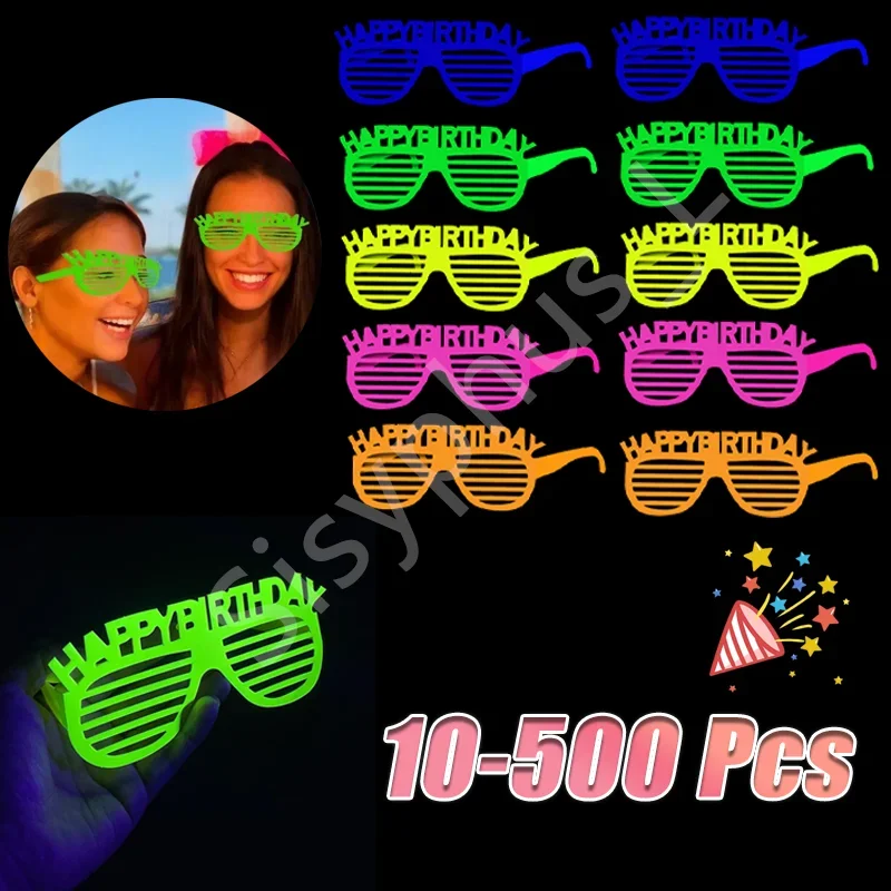 10-500Pcs Shutter Shades Glasses Neon Party Supplies Glow in The UV Light Birthday Party Glasses UV Light Party Decorations
10-500Pcs Shutter Shades Glasses Neon Party Supplies Glow in The UV Light Birthday Party Glasses UV Light Party Decorations