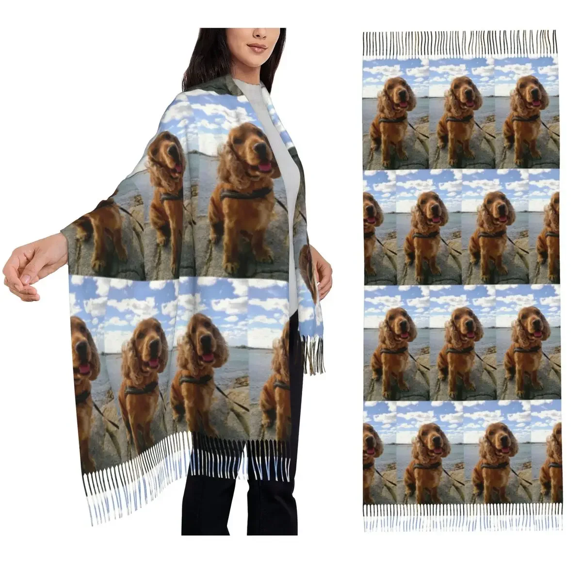 Забавный крутой кокер-спаниель, шарф с собакой и животными, шарфы с кисточками для женщин, мягкие теплые шали и накидки, большая осенне-зимняя шаль, накидка
Забавный крутой кокер-спаниель, шарф с собакой и животными, шарфы с кисточками для женщин, мягкие теплые шали и накидки, большая осенне-зимняя шаль, накидка