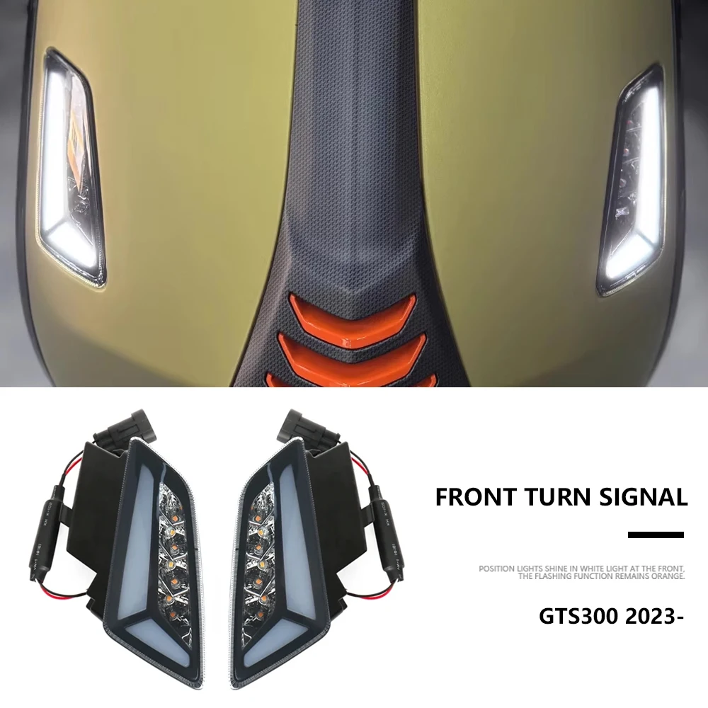 Motorcycle Accessories LED Front Rear Turn Signal Indicator Daytime Running Light For Vespa GTS 300 GTS300 2023 2024 2025
Motorcycle Accessories LED Front Rear Turn Signal Indicator Daytime Running Light For Vespa GTS 300 GTS300 2023 2024 2025
