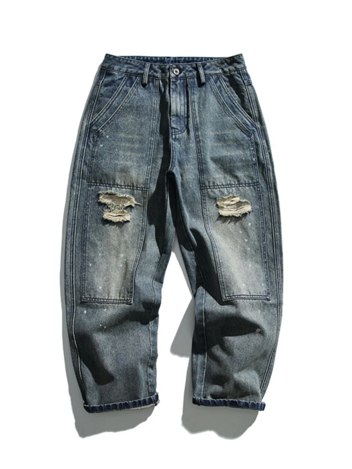 Retro American Japanese Waed Denim Jeans Loose Straight Leg Long Trousers for Men And Women Spring Autumn New Faion
Retro American Japanese Waed Denim Jeans Loose Straight Leg Long Trousers for Men And Women Spring Autumn New Faion