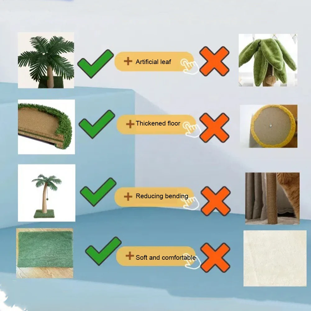 Cat Scratching Post Coconut Tree Cat Scratching Post Interactive Kitten Claw Sharpener Climbing Frame Teasing Cats Furniture Toy
Cat Scratching Post Coconut Tree Cat Scratching Post Interactive Kitten Claw Sharpener Climbing Frame Teasing Cats Furniture Toy