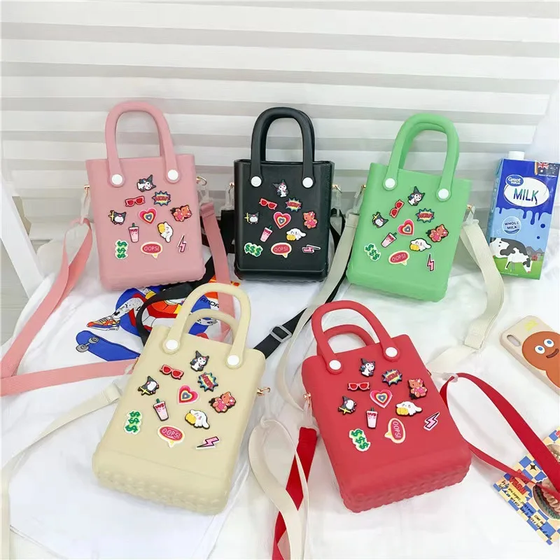 New EVA Jelly Beach Bag - Cute Flower DIY Hole Purse, Women's Summer Vacation Tote, Lightweight & Portable,Random Accessories
New EVA Jelly Beach Bag - Cute Flower DIY Hole Purse, Women's Summer Vacation Tote, Lightweight & Portable,Random Accessories
