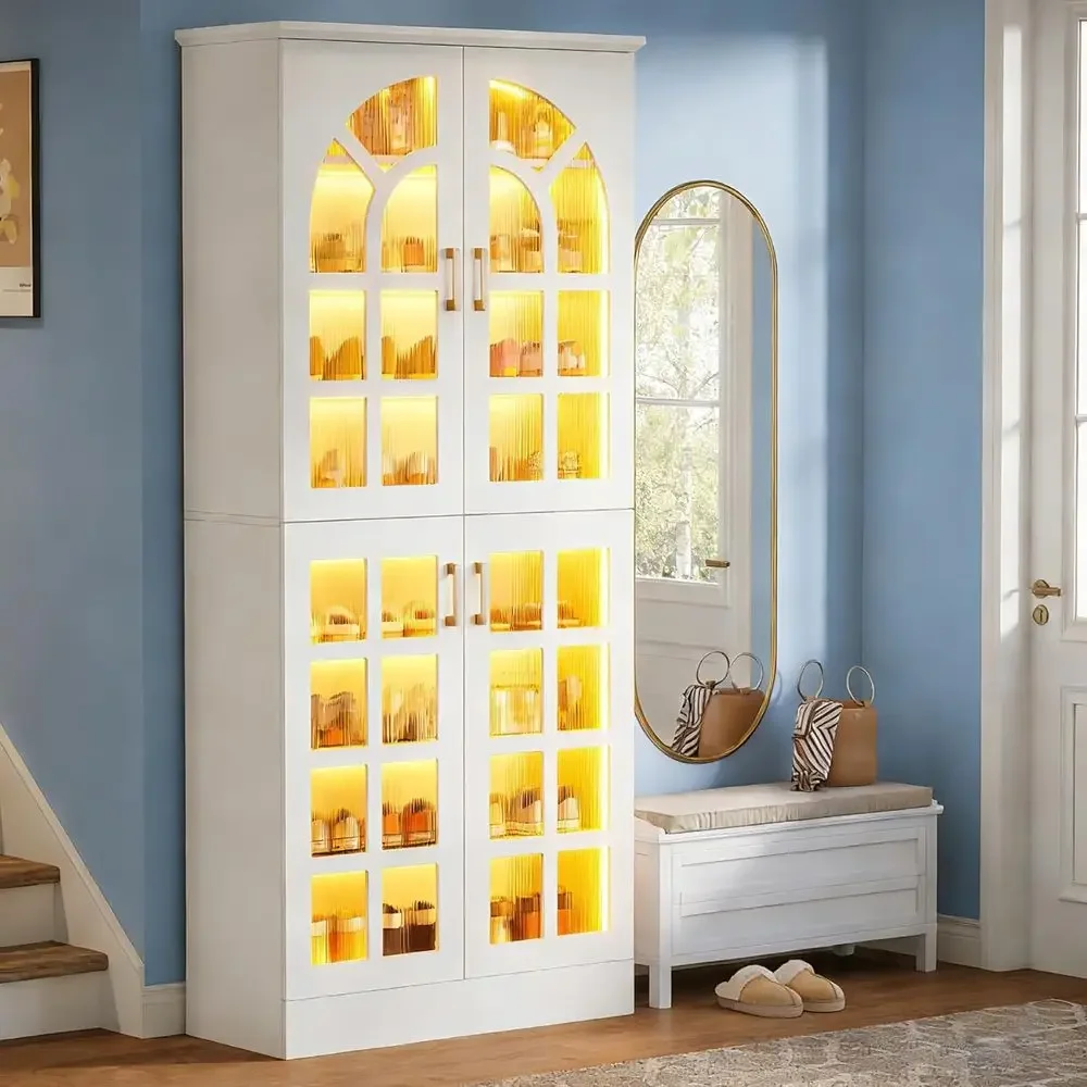69" Tall Shoe Cabinet with Doand Led Lights, 8-Tier Wooden Shoe Rack Organizer with Adjustable Shelves, Narrow Shoe Storage Cabi
69" Tall Shoe Cabinet with Doand Led Lights, 8-Tier Wooden Shoe Rack Organizer with Adjustable Shelves, Narrow Shoe Storage Cabi