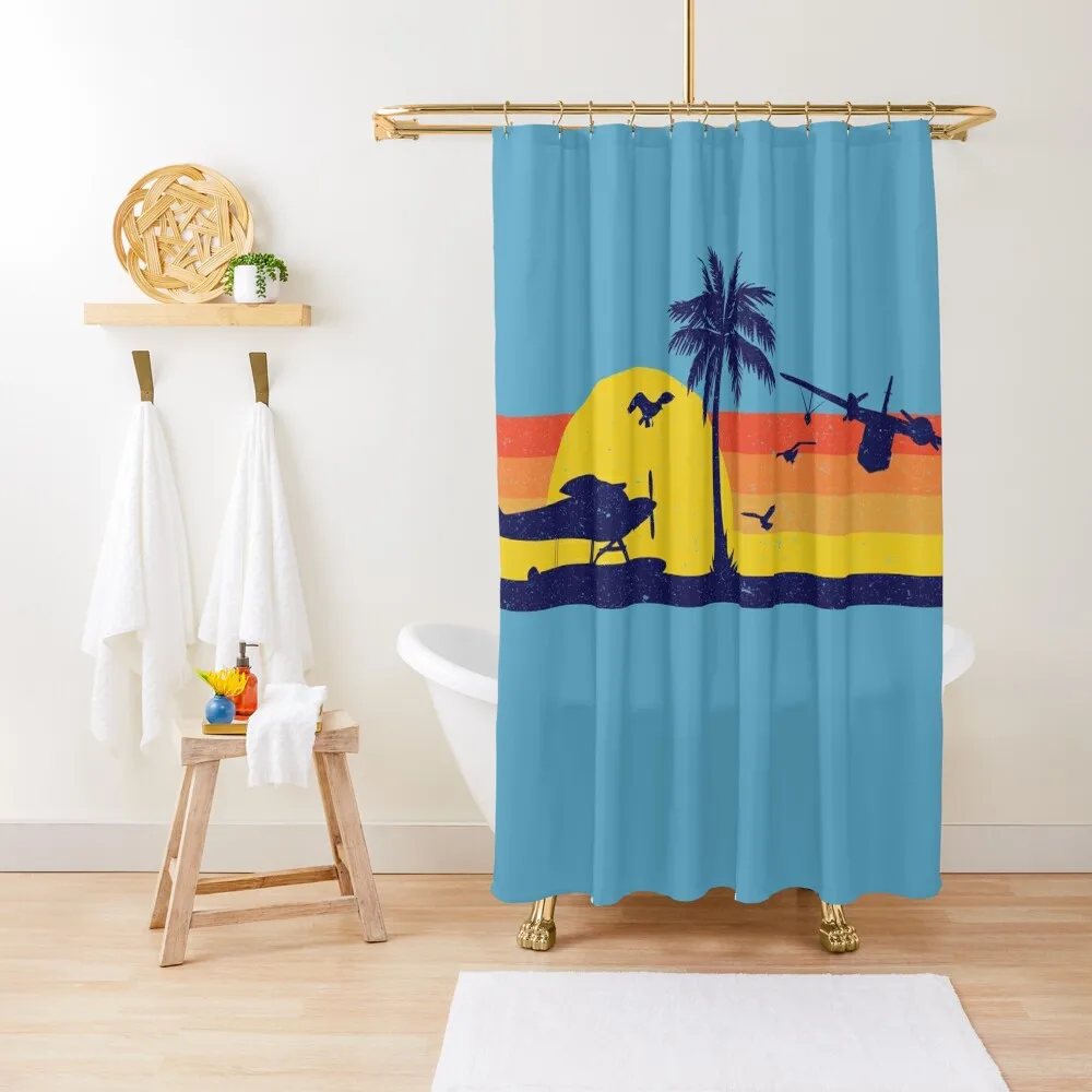 Retro 80s Seaplane Scene with Twin Shower Curtain Shower Bathroom Luxury Bathroom Shower For Bathroom Waterproof Curtain
Retro 80s Seaplane Scene with Twin Shower Curtain Shower Bathroom Luxury Bathroom Shower For Bathroom Waterproof Curtain