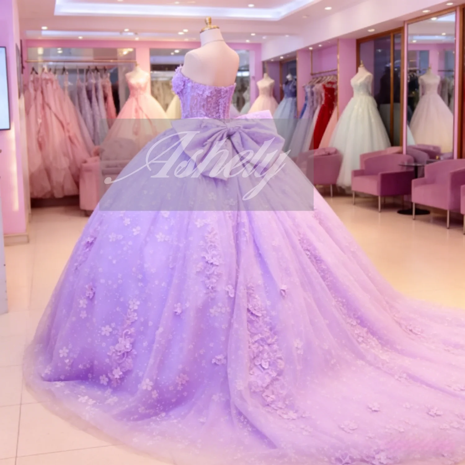 Elegant Lilac Princess 15th Girl Quinceanera Dresses Flower Applique Bow Ballgown Prom Dress Birthday Party Occasion Customized
Elegant Lilac Princess 15th Girl Quinceanera Dresses Flower Applique Bow Ballgown Prom Dress Birthday Party Occasion Customized
