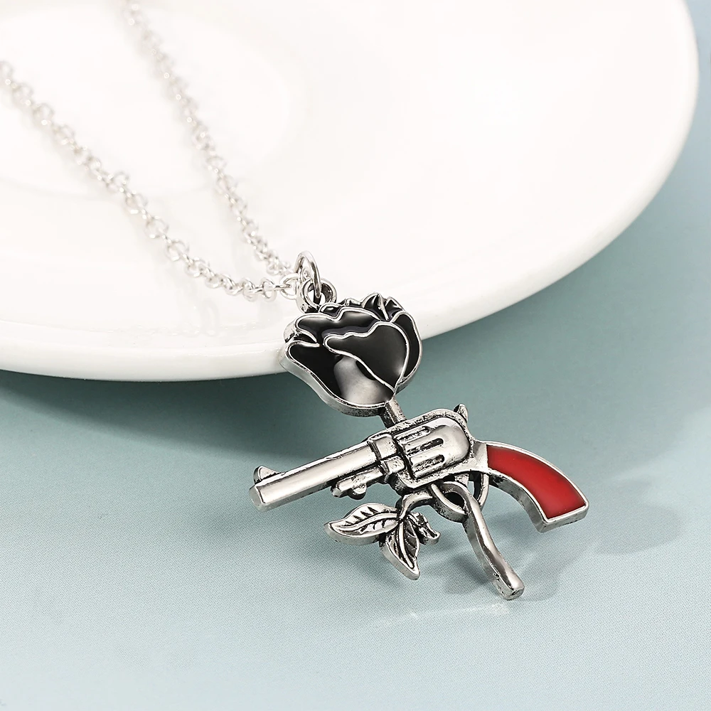Minimalist Punk Rose Gun Pendant Necklace - Creative Vintage Jewelry for Men And Women Personalized Gift for Party
Minimalist Punk Rose Gun Pendant Necklace - Creative Vintage Jewelry for Men And Women Personalized Gift for Party
