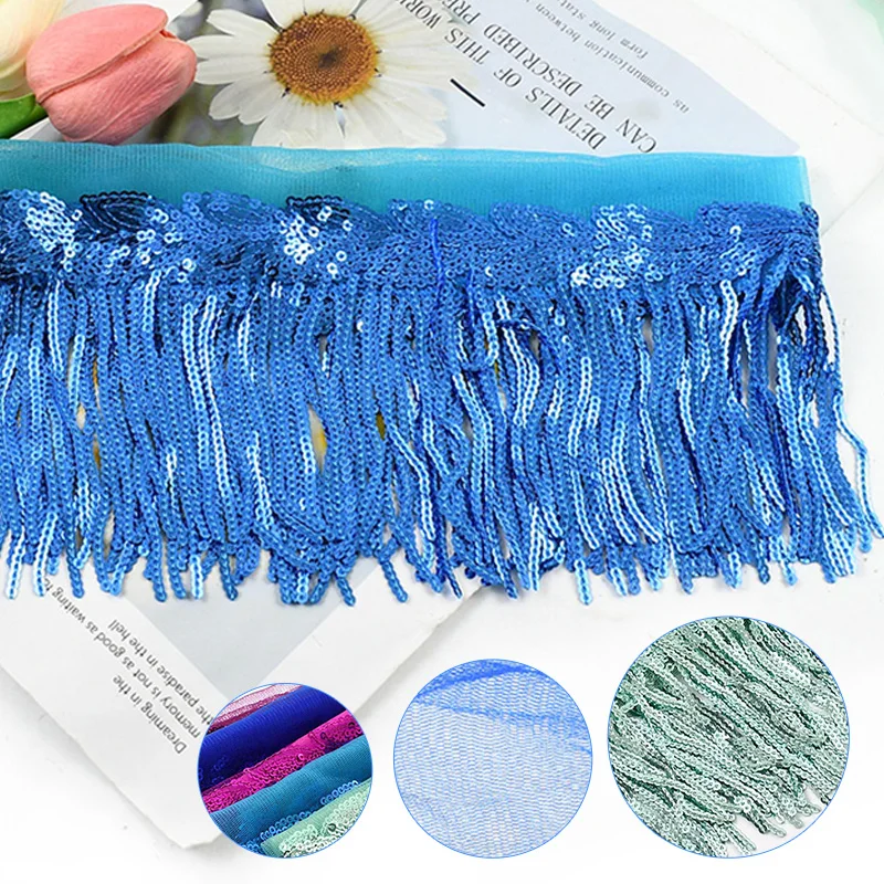 2/5Yards 18cm Sequin Fringe Tassels for Dance Dress Lace Trim Stage Clothes Crafts Decor Laces Tassel Fringes Sewing Accessories
2/5Yards 18cm Sequin Fringe Tassels for Dance Dress Lace Trim Stage Clothes Crafts Decor Laces Tassel Fringes Sewing Accessories