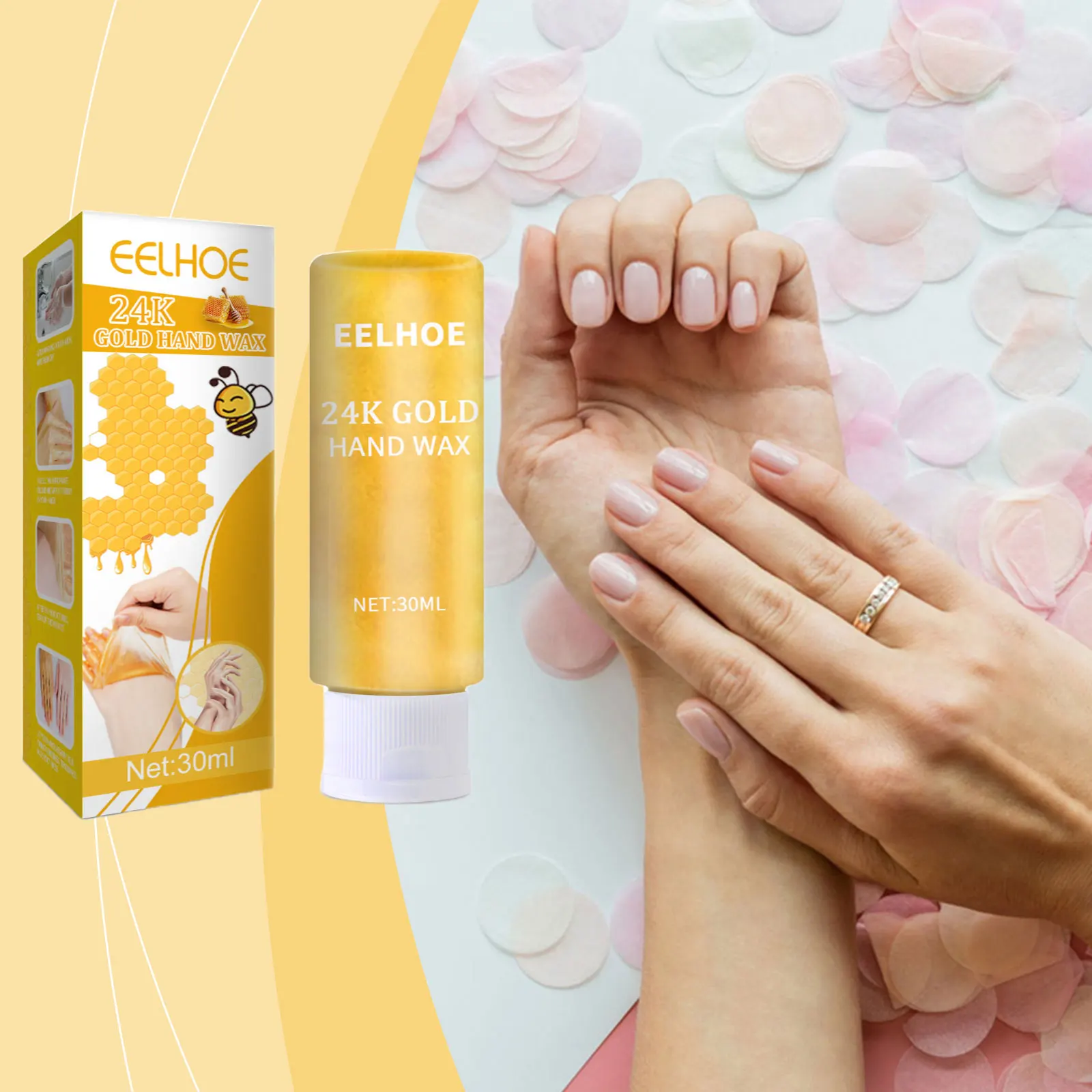 EELHOE Honey Hand Wax Smooth Deep Hydration Moisturizing Skin Elasticity Increase Exfoliating Treatments 24k Gold Hand Mask 30ml
EELHOE Honey Hand Wax Smooth Deep Hydration Moisturizing Skin Elasticity Increase Exfoliating Treatments 24k Gold Hand Mask 30ml