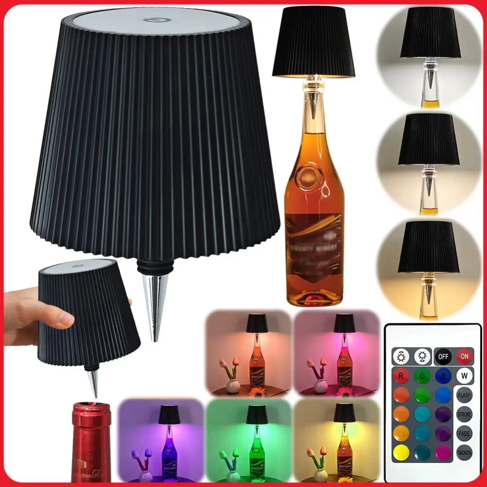 Wireless Bottle Lamp 3 Color + RGB Wine Bottle Light Rechargeable Wine Bottle Lamp Decorative Night Light for Bars Restaurants
Wireless Bottle Lamp 3 Color + RGB Wine Bottle Light Rechargeable Wine Bottle Lamp Decorative Night Light for Bars Restaurants