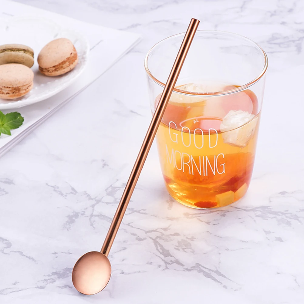 Cocktails Stainless Steel Straw Spoon Straws Drinking Titanium Plating Stir Coffee
Cocktails Stainless Steel Straw Spoon Straws Drinking Titanium Plating Stir Coffee
