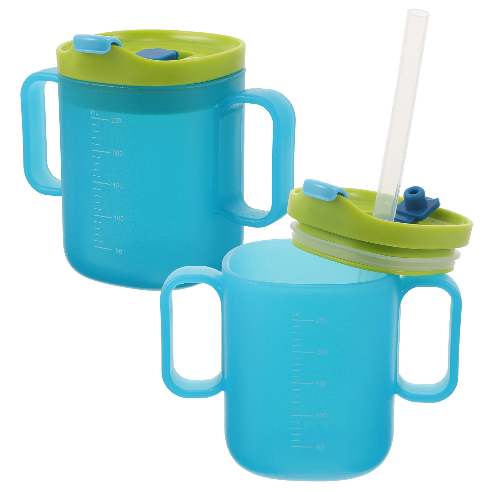 Набор из 2 многофункциональных непроливающихся стаканов для пожилых людей с мерной шкалой, для ежедневного употребления воды и молока, 250 мл
Набор из 2 многофункциональных непроливающихся стаканов для пожилых людей с мерной шкалой, для ежедневного употребления воды и молока, 250 мл